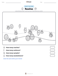 Roaches printable worksheet preview