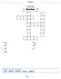Roaches printable worksheet preview