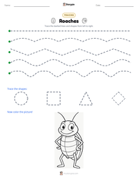 Roaches printable worksheet preview