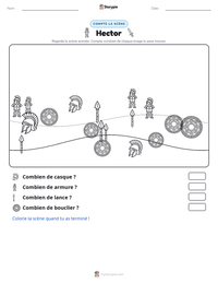 Aperçu de la feuille de travail imprimable Hector