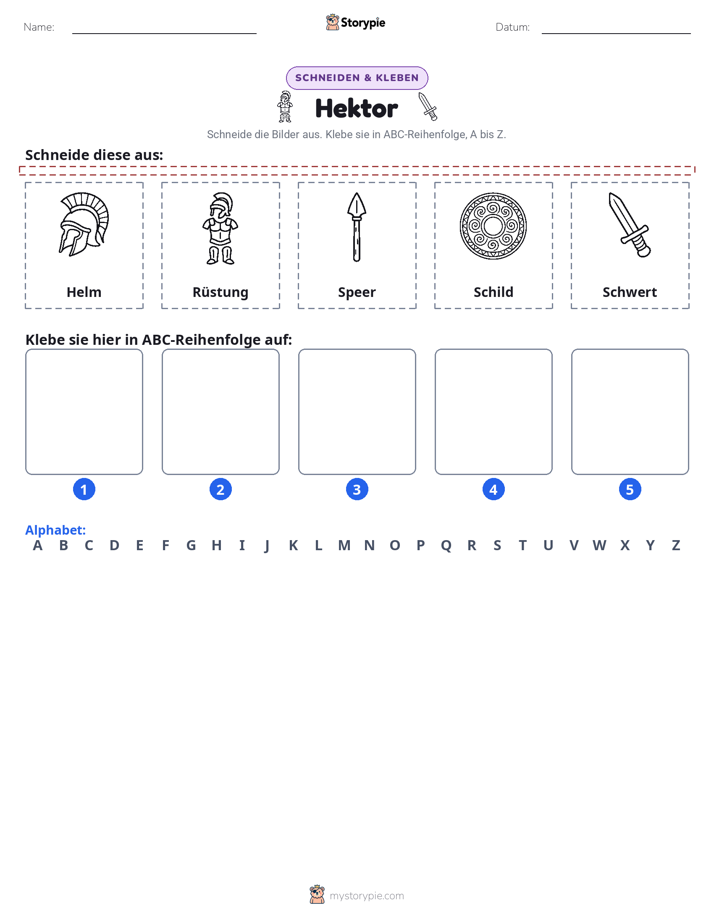 Schneiden & Einfügen Alphabet