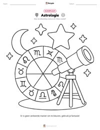 Astrologie kleurplaat voor kinderen
