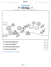 Astrology printable worksheet preview