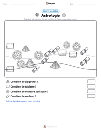 Aperçu de la feuille de travail imprimable Astrologie