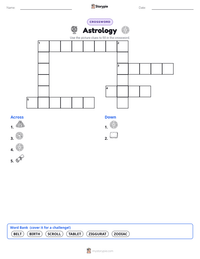Astrology printable worksheet preview