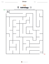 Astrology printable worksheet preview