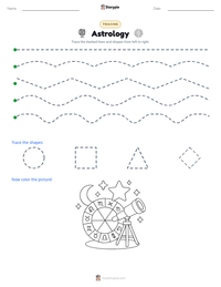 Astrology printable worksheet preview