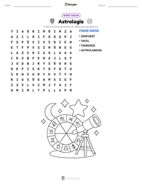 Astrologie druckbare Arbeitsblatt Vorschau