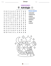 Anteprima della scheda stampabile di Astrologia