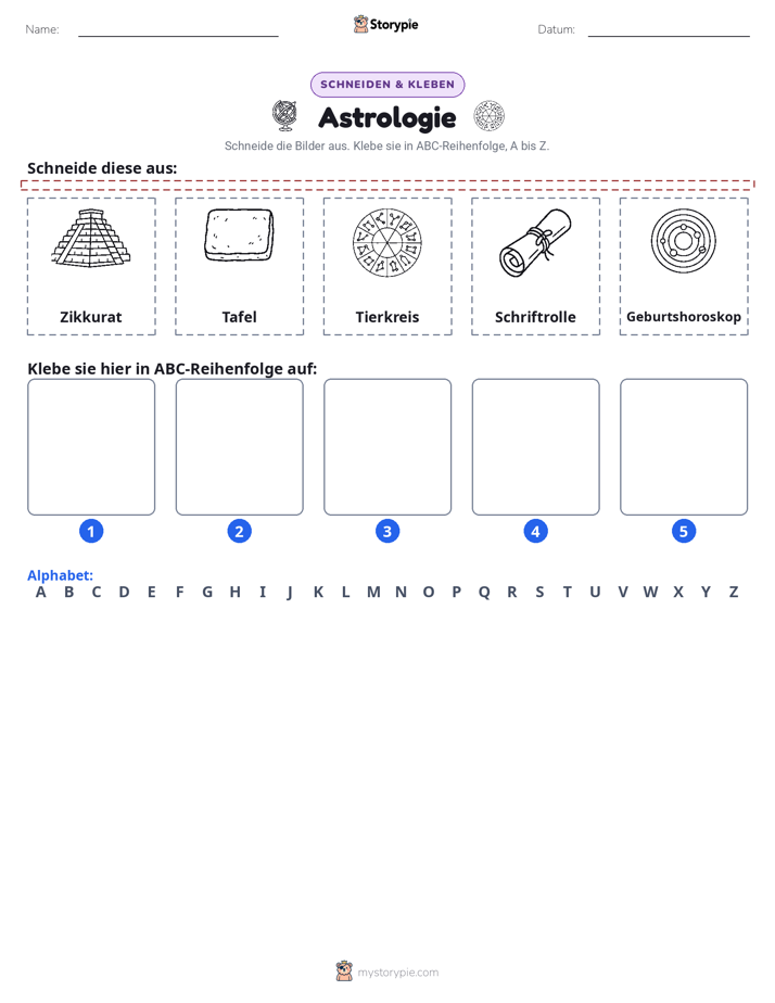 Schneiden & Einfügen Alphabet