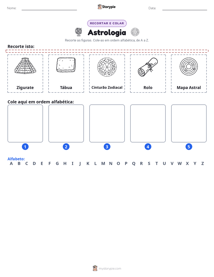Recortar & Colar Alfabeto