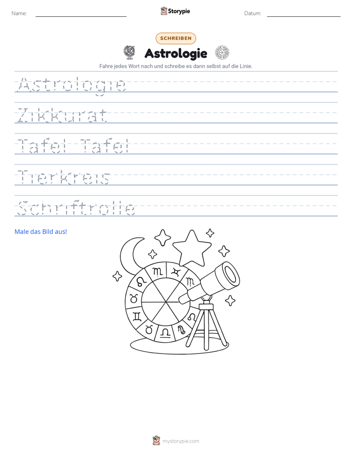 Schreibübung