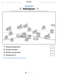 Prabaca lembar kerja cetak Dekomposer