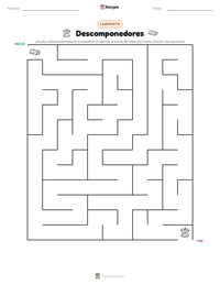 Vista previa de la hoja de trabajo imprimible de Descomponedores