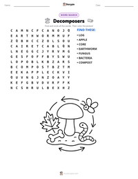 Decomposers printable worksheet preview