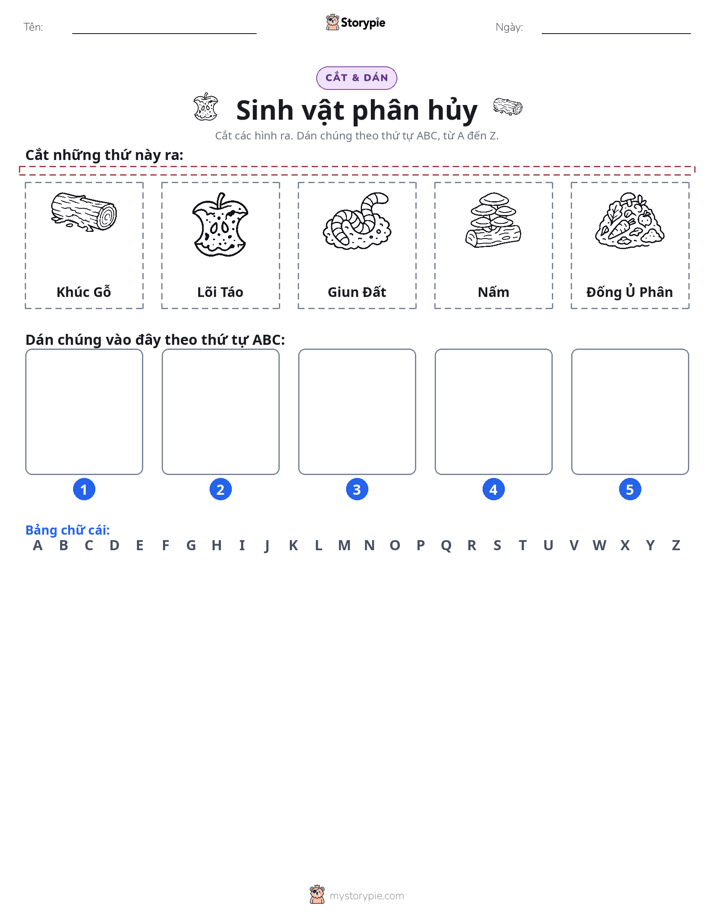 Cắt & Dán Chữ Cái