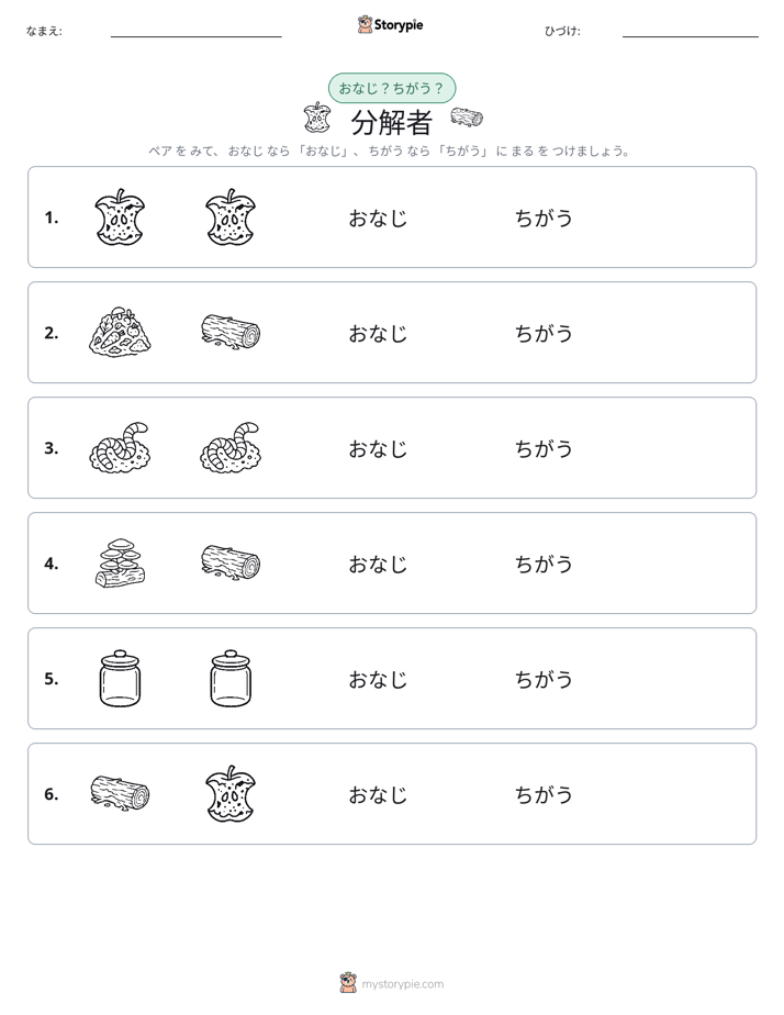 同じか違うか