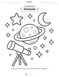 Aperçu de la feuille de travail imprimable Astronomie