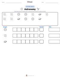 Astronomy printable worksheet preview
