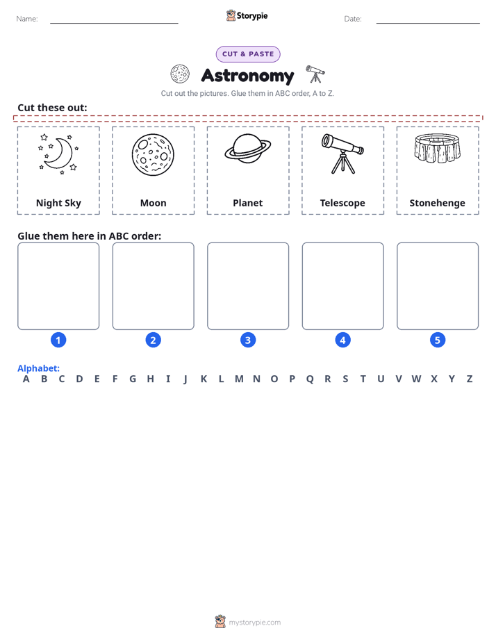 Cut & Paste Alphabet