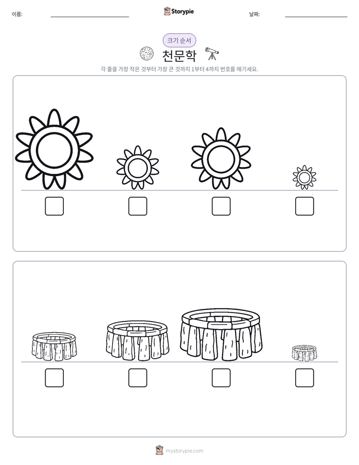 크기 순서