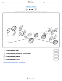 Aperçu de la feuille de travail imprimable Ara