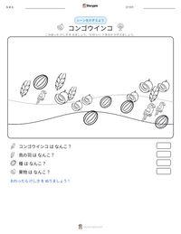 コンゴウインコ の印刷可能ワークシートプレビュー
