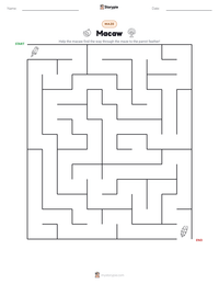 Macaw printable worksheet preview