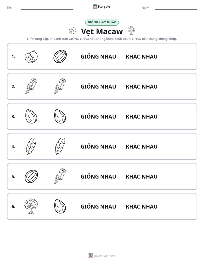 Giống Hay Khác