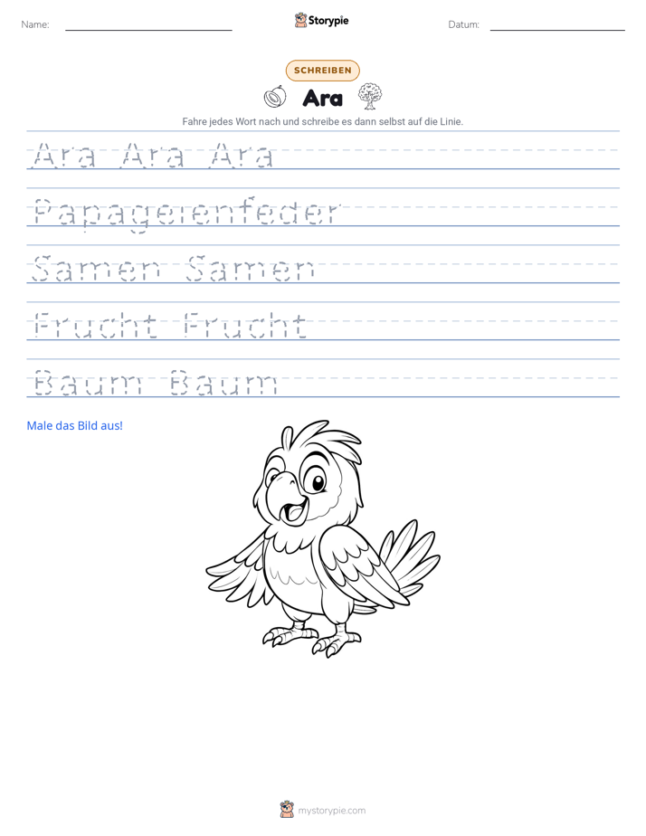 Schreibübung