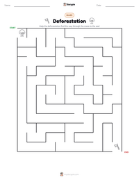 Deforestation printable worksheet preview