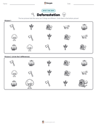 Deforestation printable worksheet preview