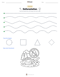 Deforestation printable worksheet preview