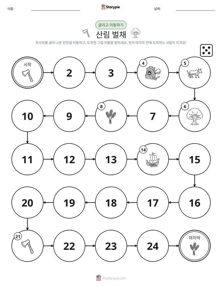 주사위 굴리고 이동하기 게임