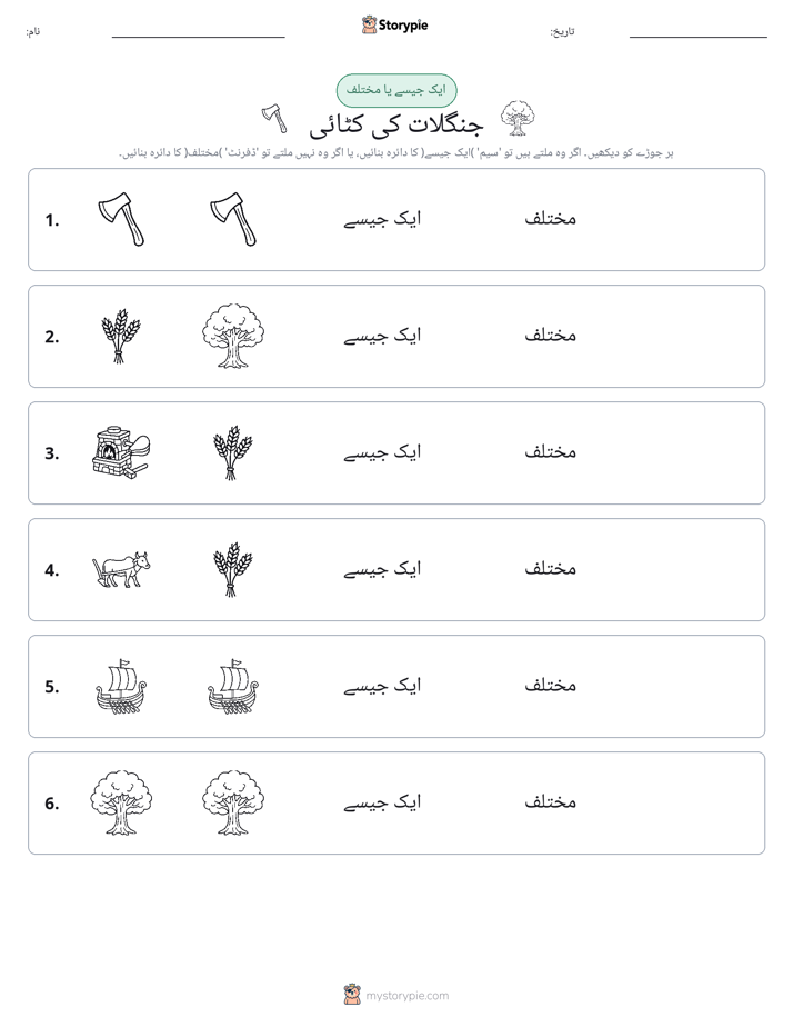 ایک جیسا یا مختلف