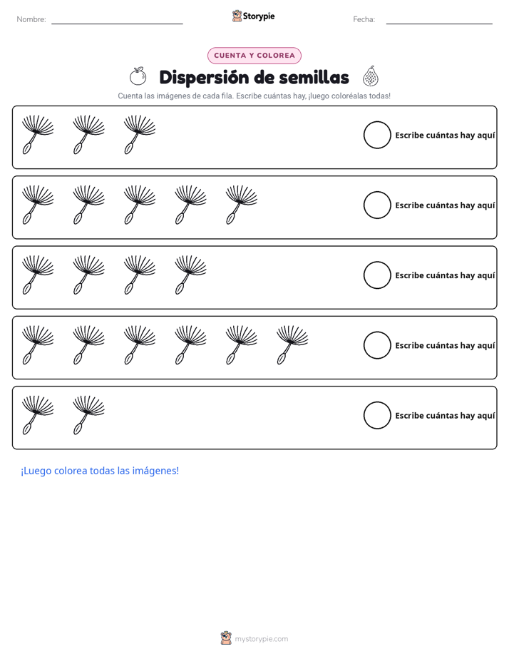 Contar y Colorear
