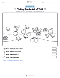 Voting Rights Act of 1965 printable worksheet preview