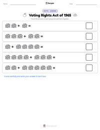 Voting Rights Act of 1965 printable worksheet preview