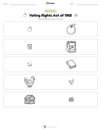 Voting Rights Act of 1965 printable worksheet preview