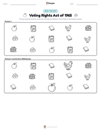 Voting Rights Act of 1965 printable worksheet preview