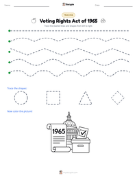 Voting Rights Act of 1965 printable worksheet preview
