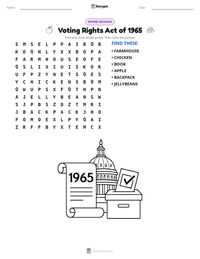 Voting Rights Act of 1965 printable worksheet preview