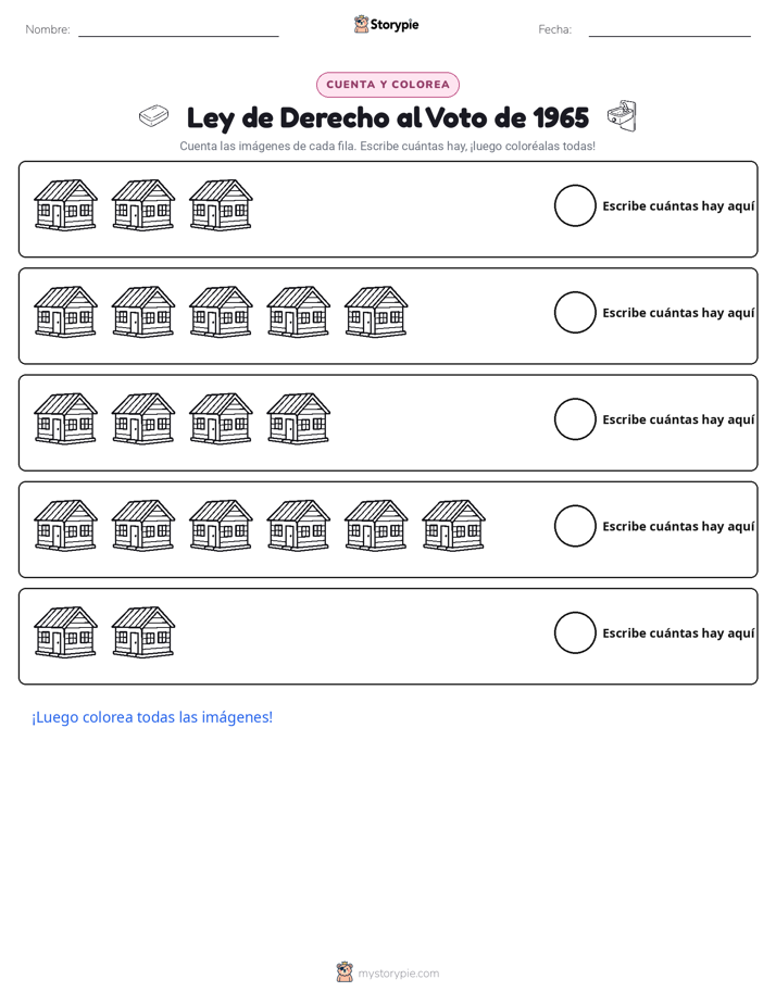 Contar y Colorear