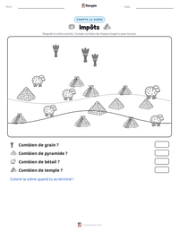 Aperçu de la feuille de travail imprimable Impôts