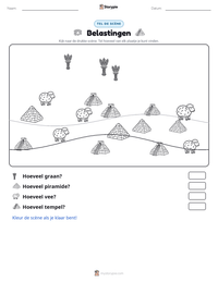 Belastingen afdrukbare werkblad voorbeeld