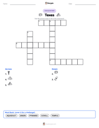 Taxes printable worksheet preview