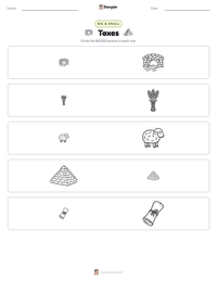 Taxes printable worksheet preview