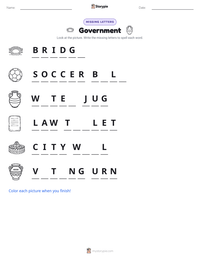 Government printable worksheet preview