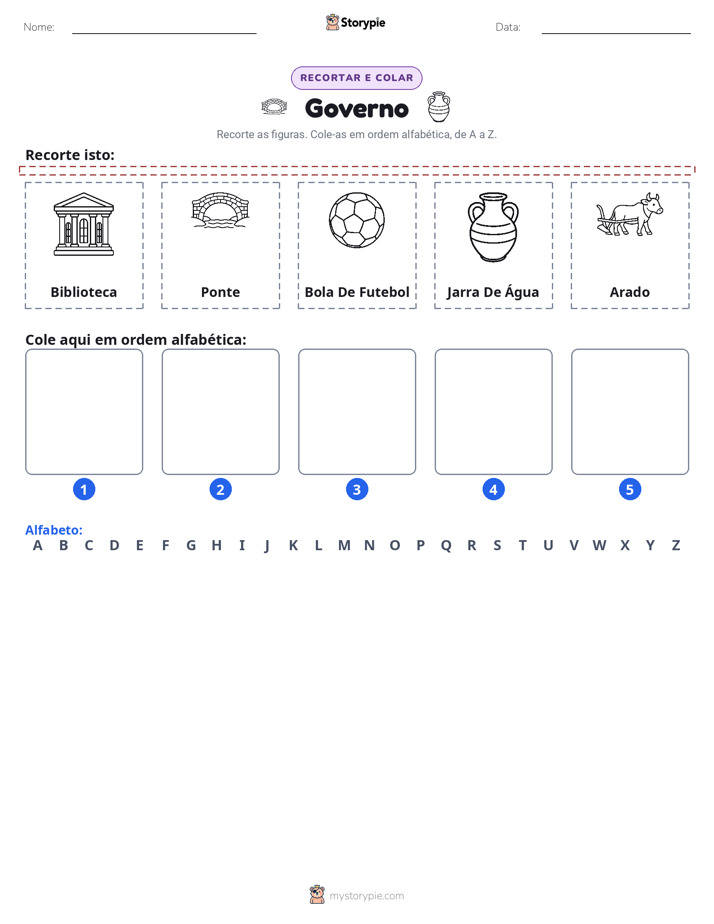 Recortar & Colar Alfabeto