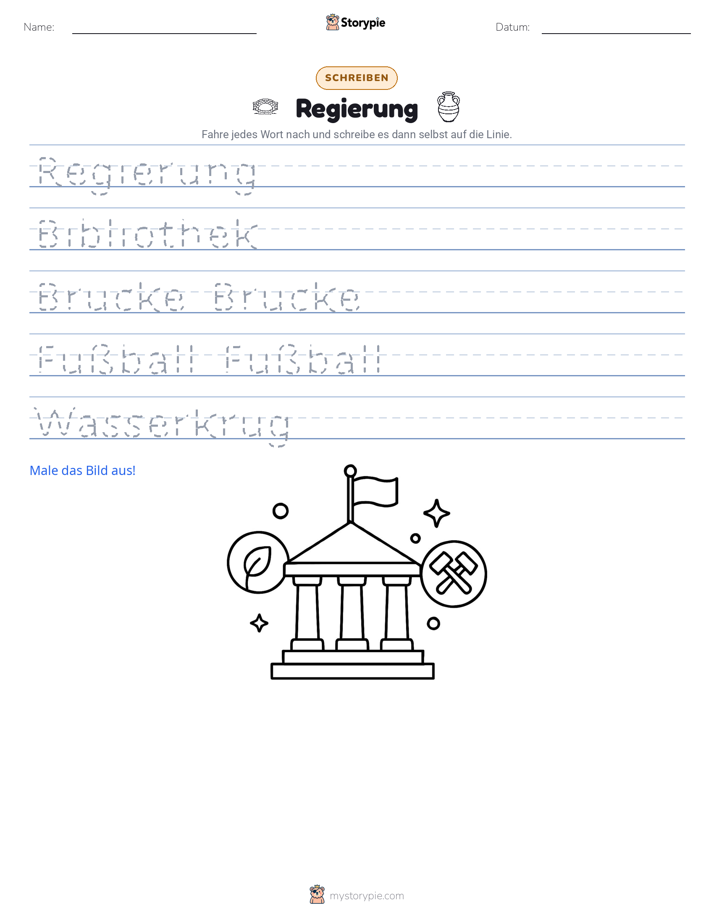Schreibübung